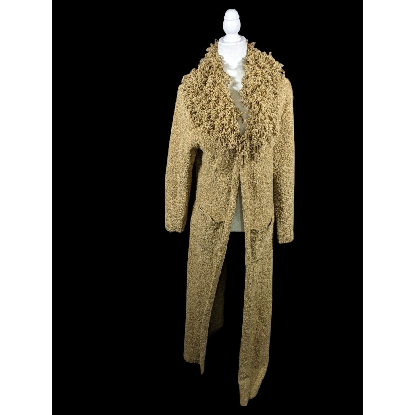 Vintage Michelle Nicole Ruffle Neck Duster Cardigan Size XL