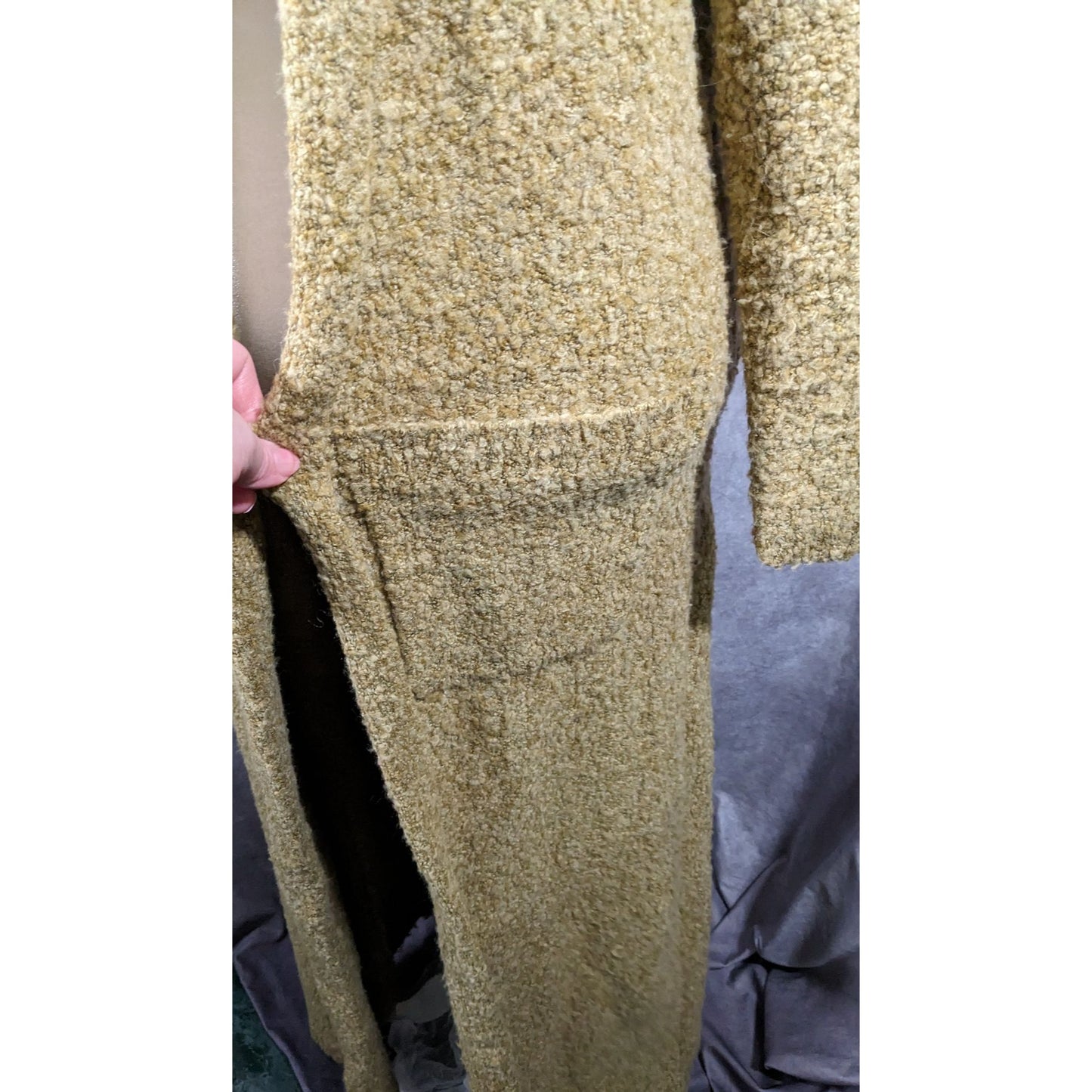 Vintage Michelle Nicole Ruffle Neck Duster Cardigan Size XL