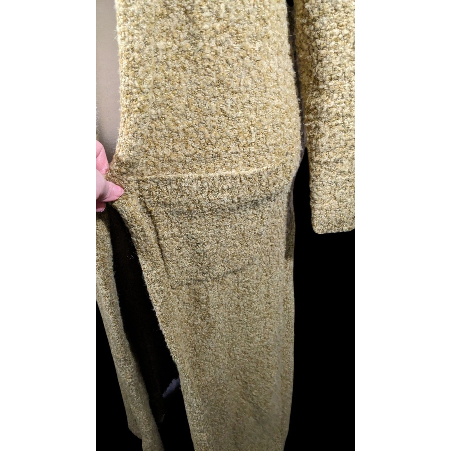 Vintage Michelle Nicole Ruffle Neck Duster Cardigan Size XL