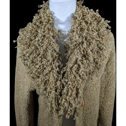 Vintage Michelle Nicole Ruffle Neck Duster Cardigan Size XL