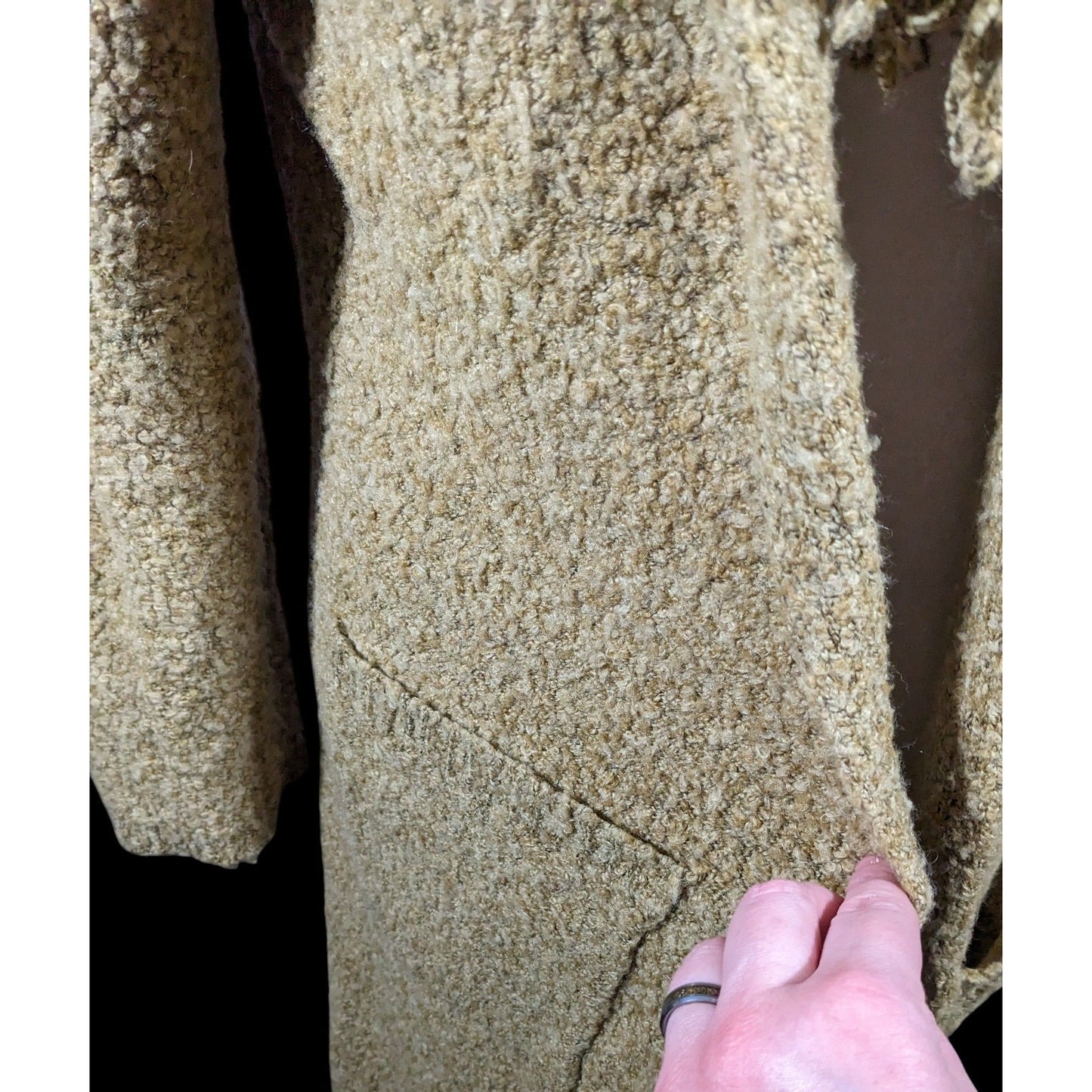 Vintage Michelle Nicole Ruffle Neck Duster Cardigan Size XL