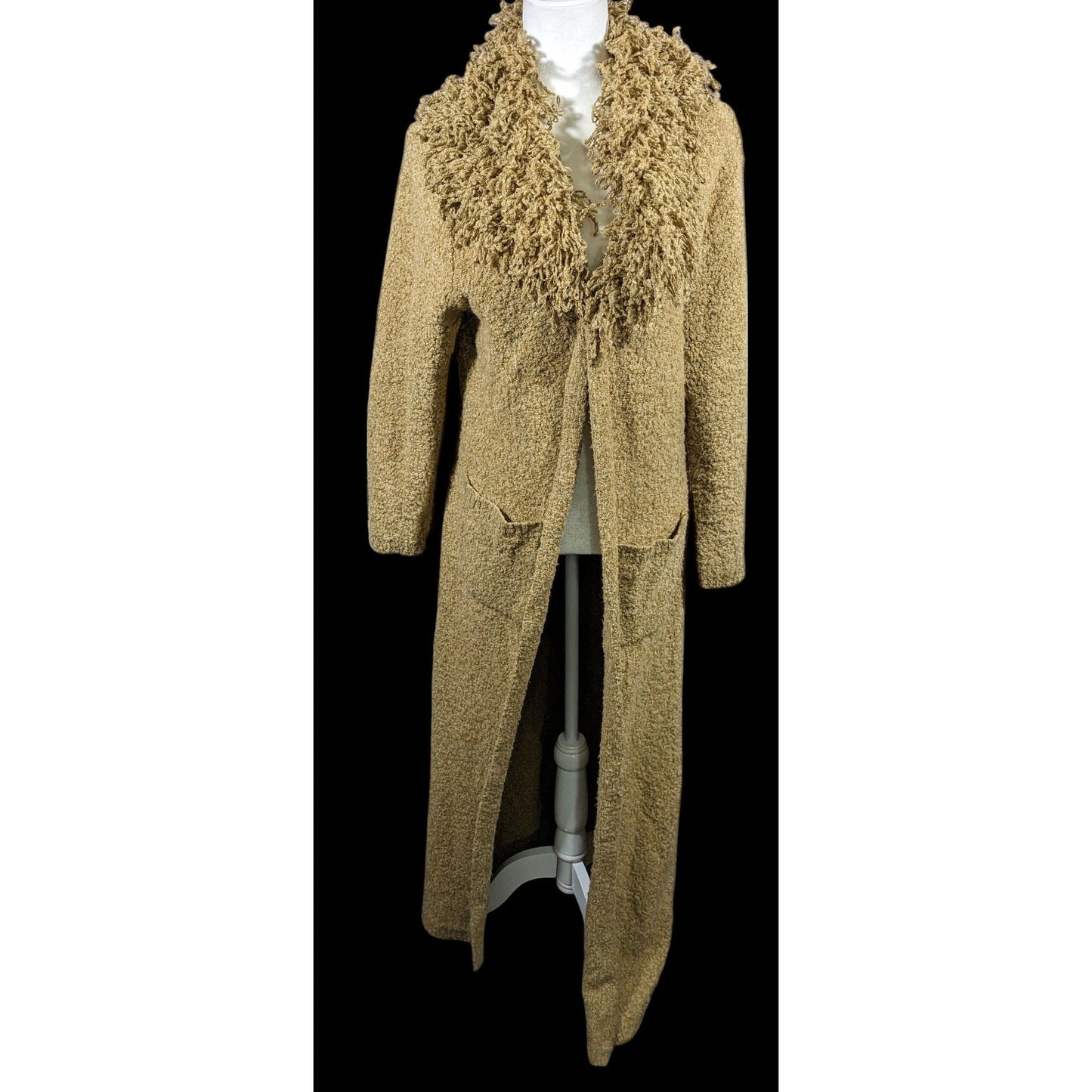 Vintage Michelle Nicole Ruffle Neck Duster Cardigan Size XL