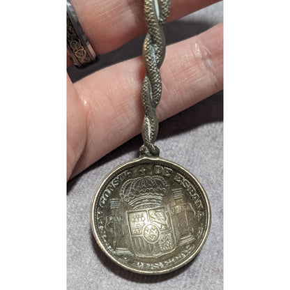 Vintage Travel Metal Silver Tone Sevilla Spain Souvenir Spoon 4 1/2 Inch