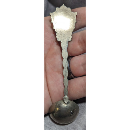 Vintage Travel Metal Silver Tone Sevilla Spain Souvenir Spoon 4 1/2 Inch