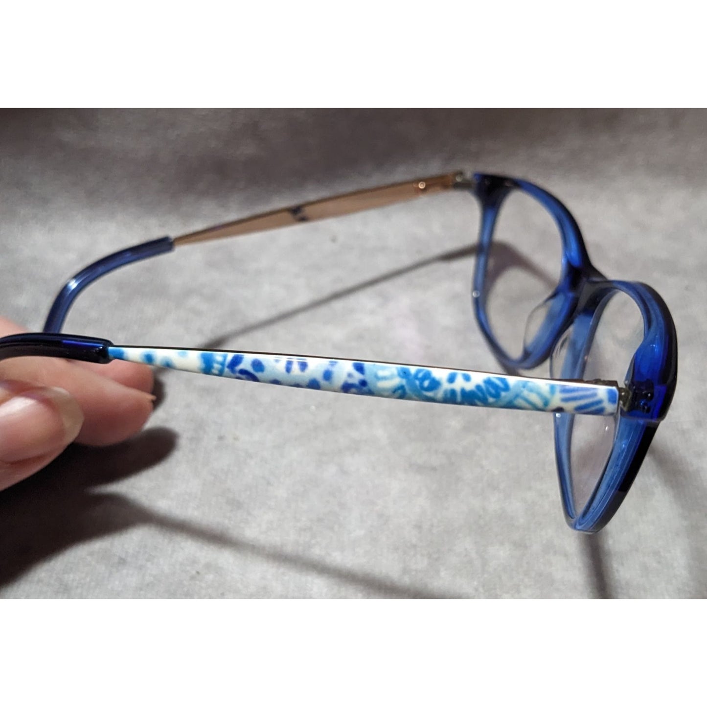 Lily Pulitzer Sheridan Blue And White Floral Eyeglass Frames