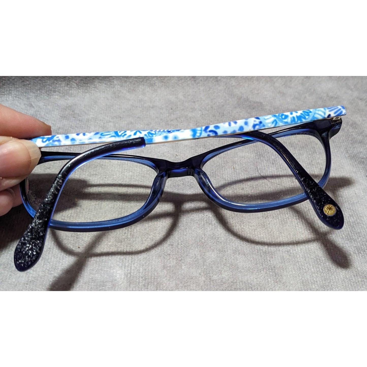 Lily Pulitzer Sheridan Blue And White Floral Eyeglass Frames