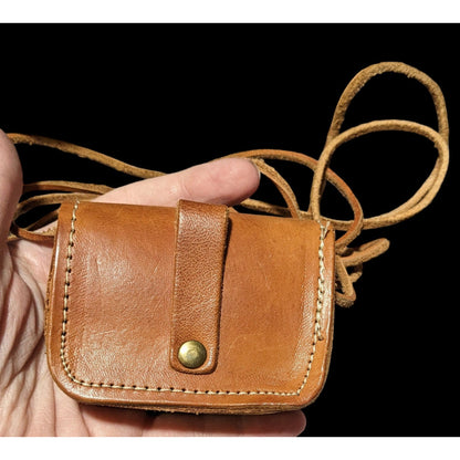 Handmade Grecian Leather Crossbody Mini Pouch