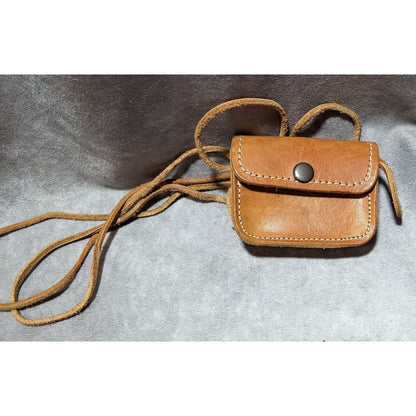 Handmade Grecian Leather Crossbody Mini Pouch