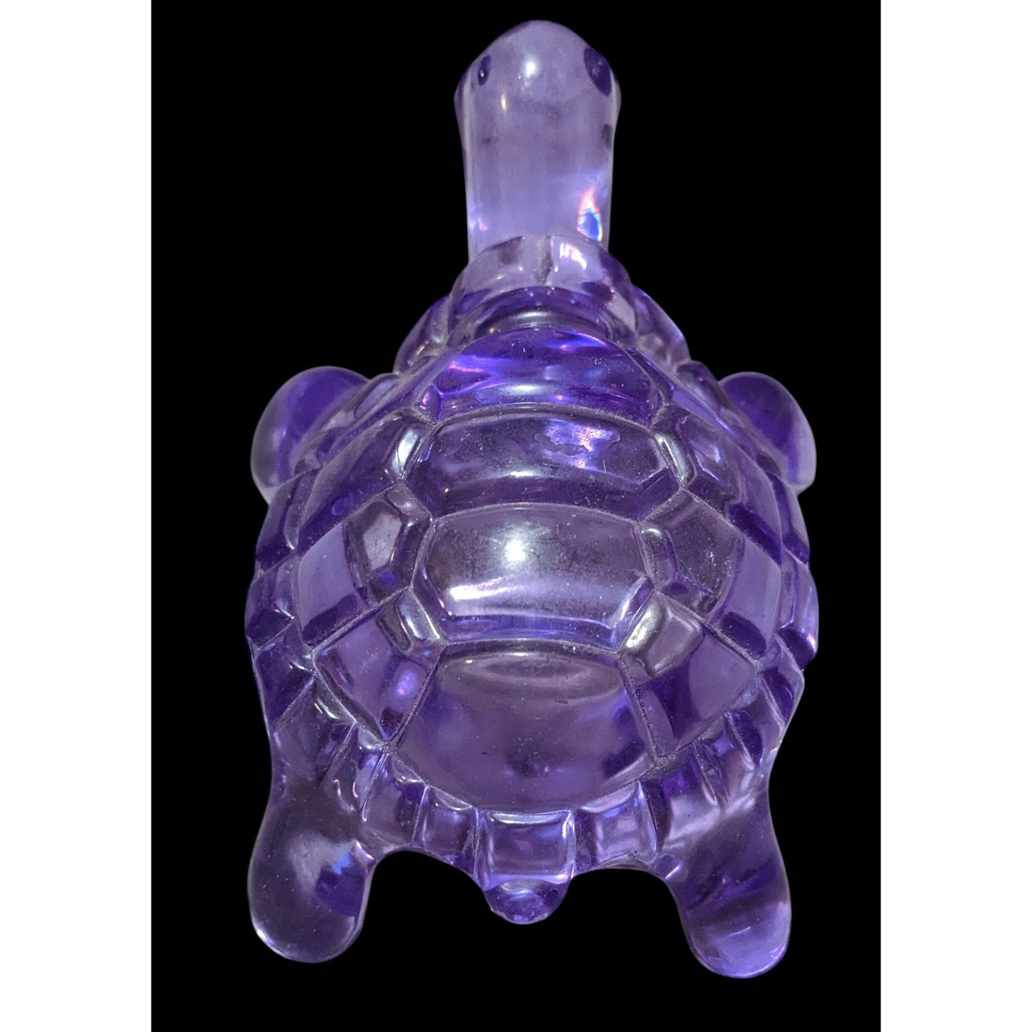 Translucent Purple Plastic  Turtle Figure