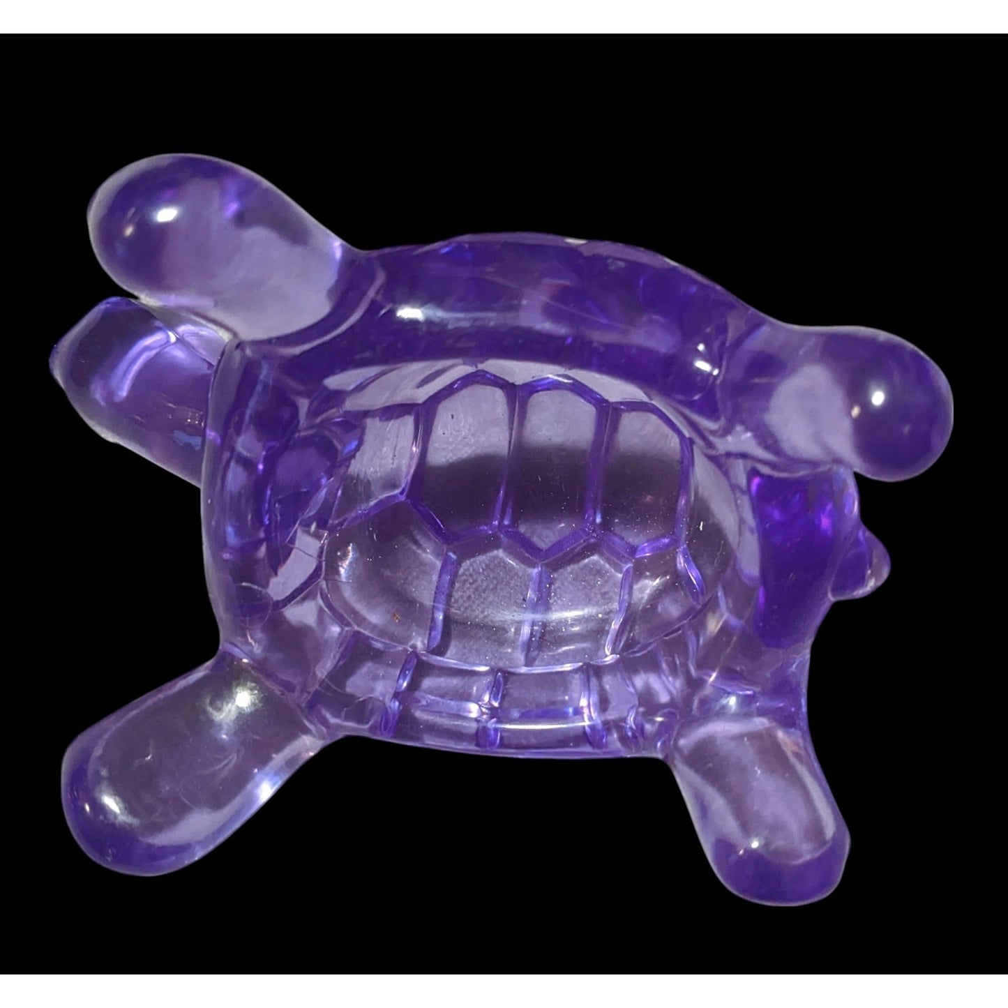 Translucent Purple Plastic  Turtle Figure