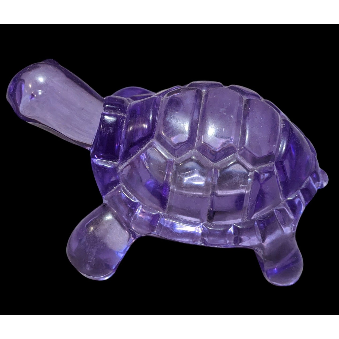 Translucent Purple Plastic  Turtle Figure