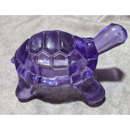 Translucent Purple Plastic  Turtle Figure