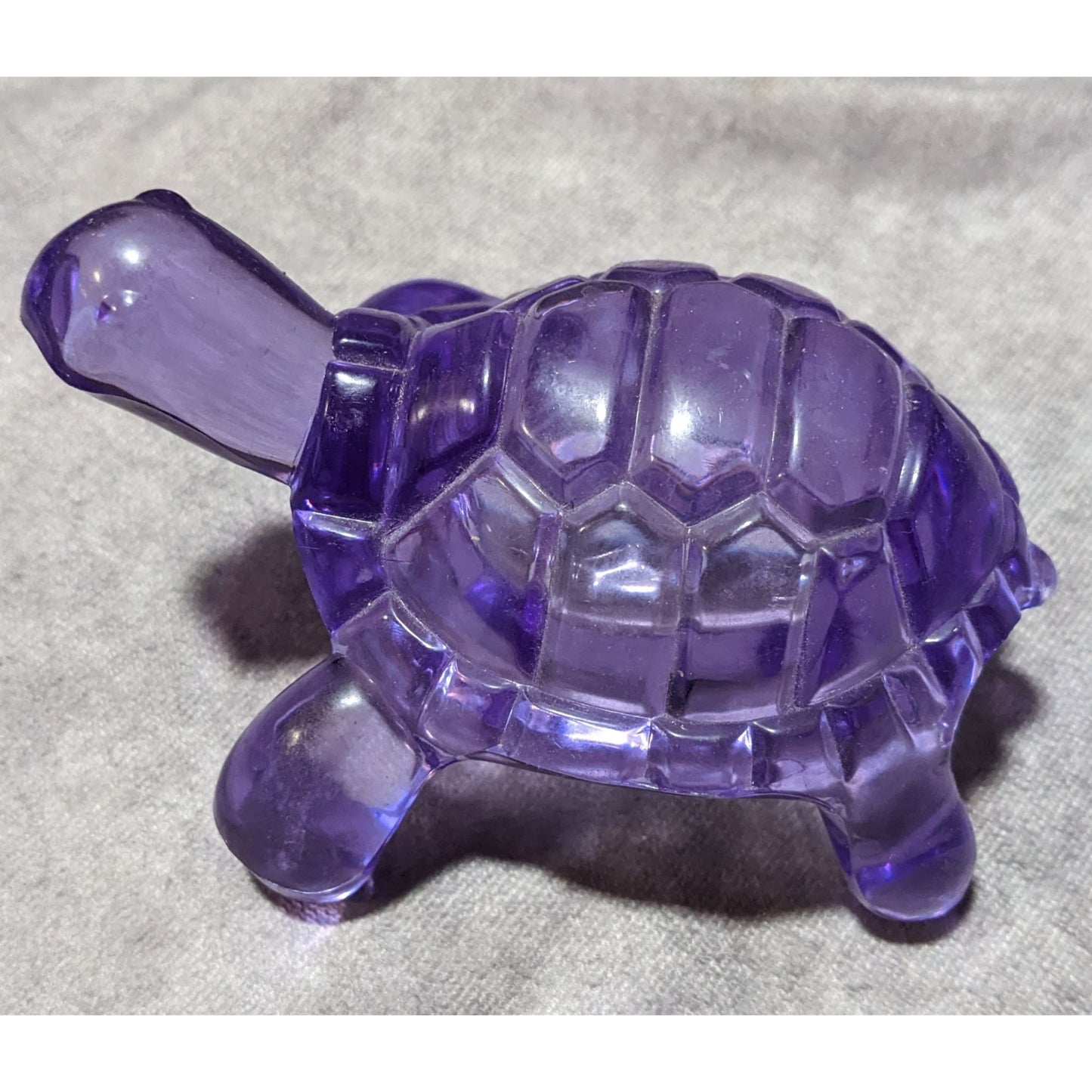 Translucent Purple Plastic  Turtle Figure