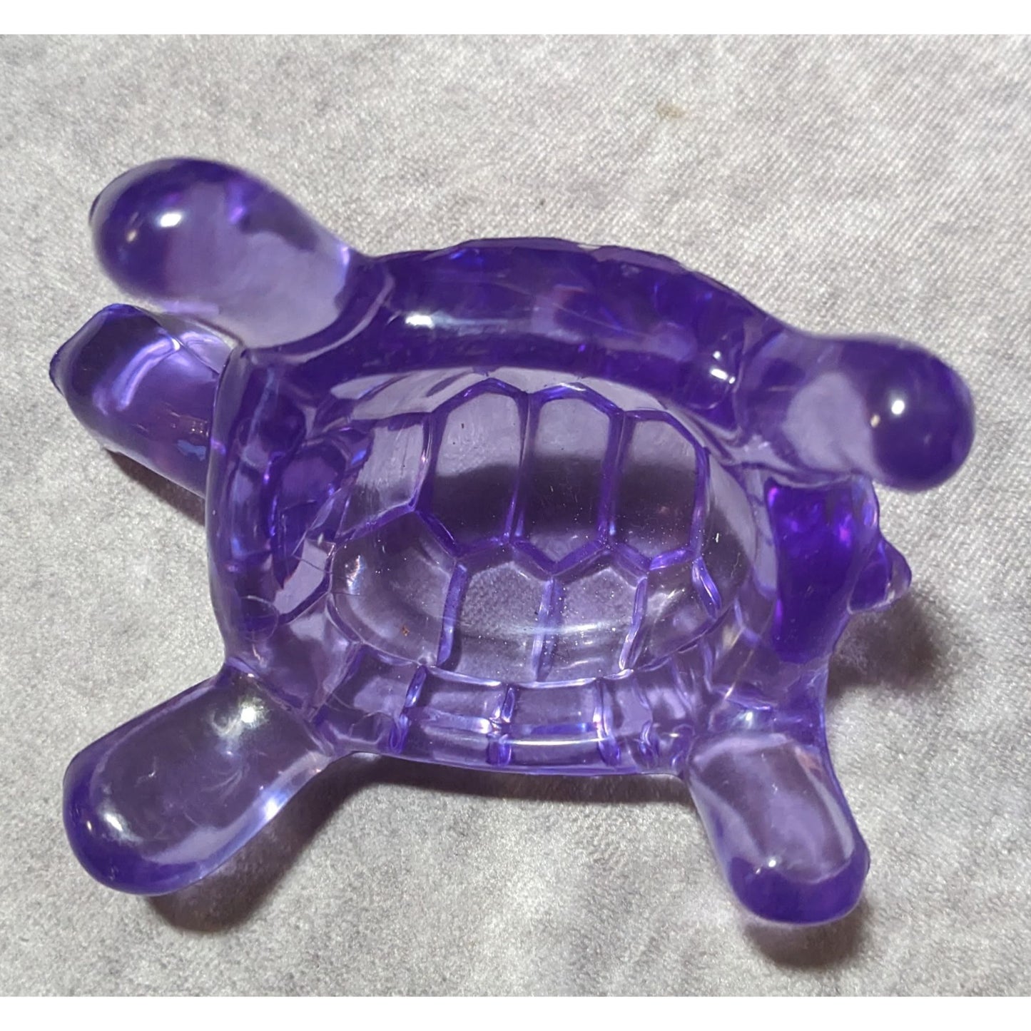 Translucent Purple Plastic  Turtle Figure