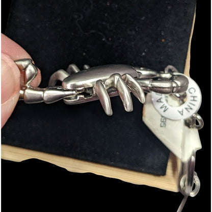 Texas Articulated Scorpion Souvenir Silver Tone Keychain