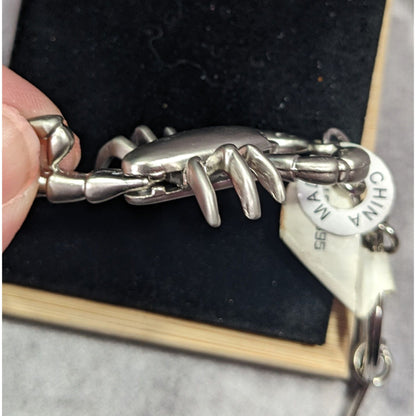 Texas Articulated Scorpion Souvenir Silver Tone Keychain