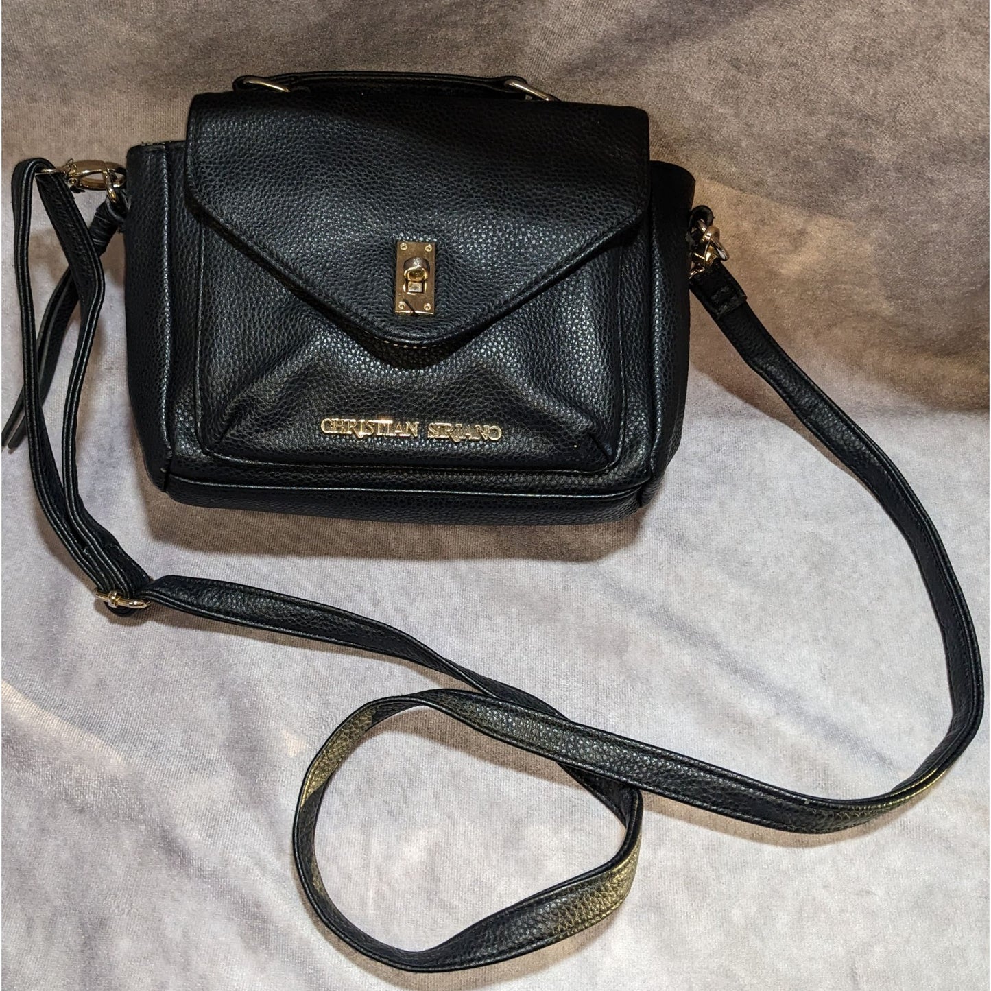 Christian Siriano Black Crossbody Bag With Silver-Tone Details