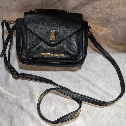 Christian Siriano Black Crossbody Bag With Silver-Tone Details