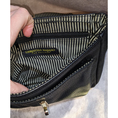 Christian Siriano Black Crossbody Bag With Silver-Tone Details