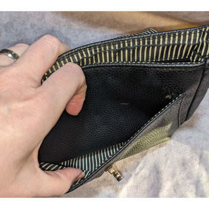 Christian Siriano Black Crossbody Bag With Silver-Tone Details