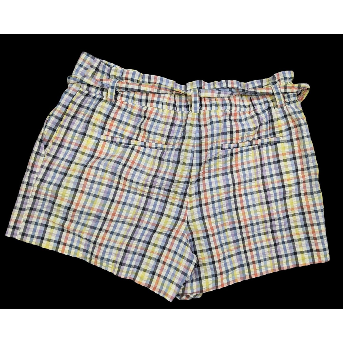 Preppy Rainbow Gingham Paperbag Shorts by Ann Taylor Loft