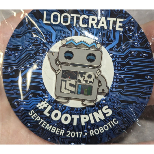 Geekcore Techcore Robot Loot Crate September 2017 Robotic Loot Pin