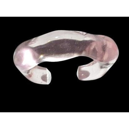 Abstract Pastel Pink Translucent Fashion Ring Size 8