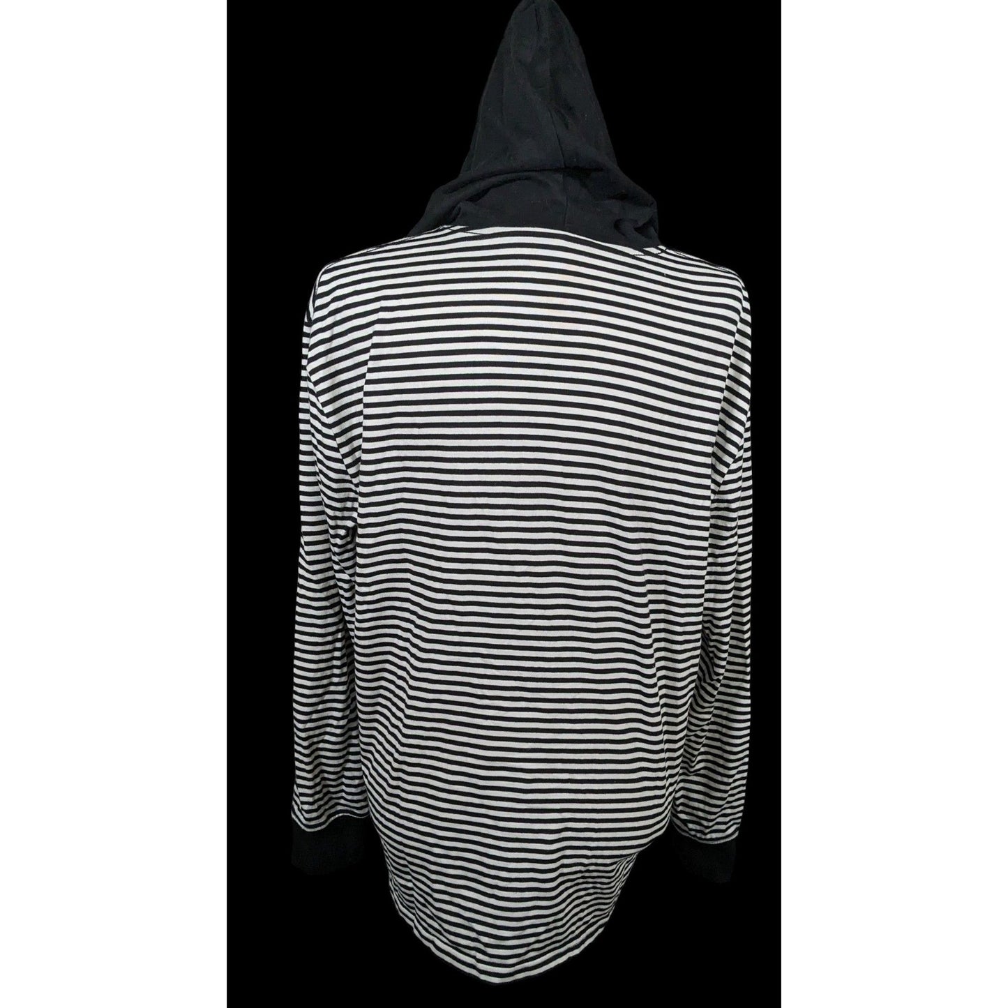 Black And White Striped Hoodie from Zine by Zumiez