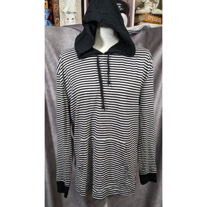 Black And White Striped Hoodie from Zine by Zumiez