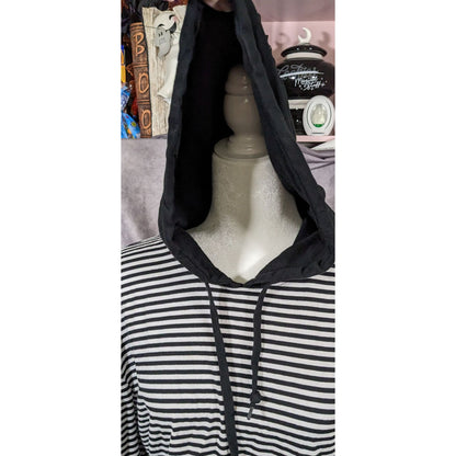 Black And White Striped Hoodie from Zine by Zumiez