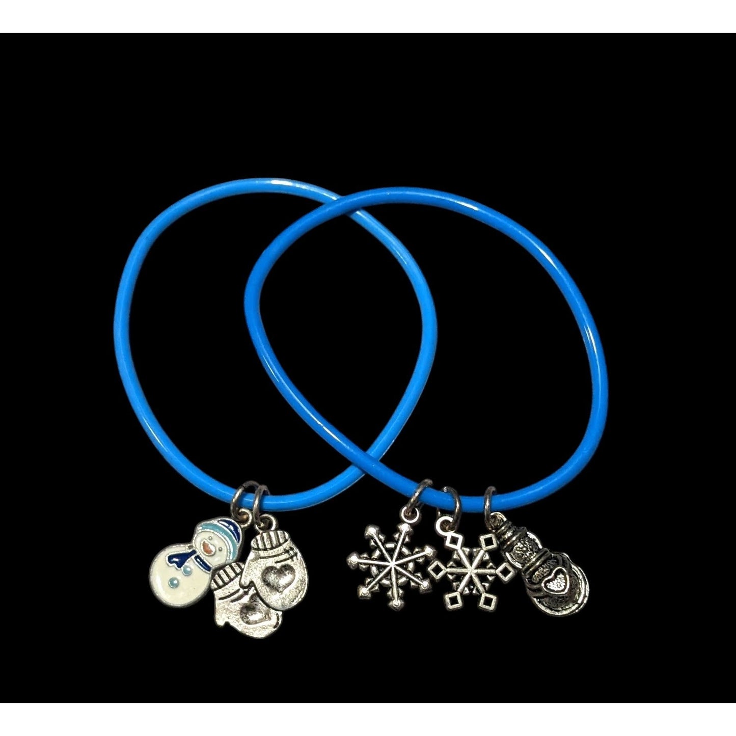 Blue And Silver Holiday Charm Bracelets (2)