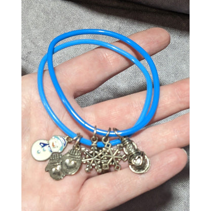 Blue And Silver Holiday Charm Bracelets (2)