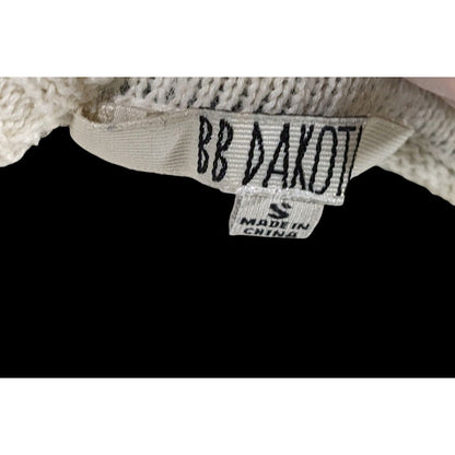 Trendy Warm Black And White V Neck Sweater by BB Dakota