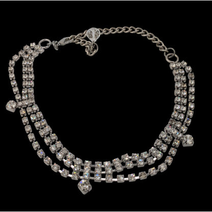 Vintage Glam Layered Rhinestone  Necklace