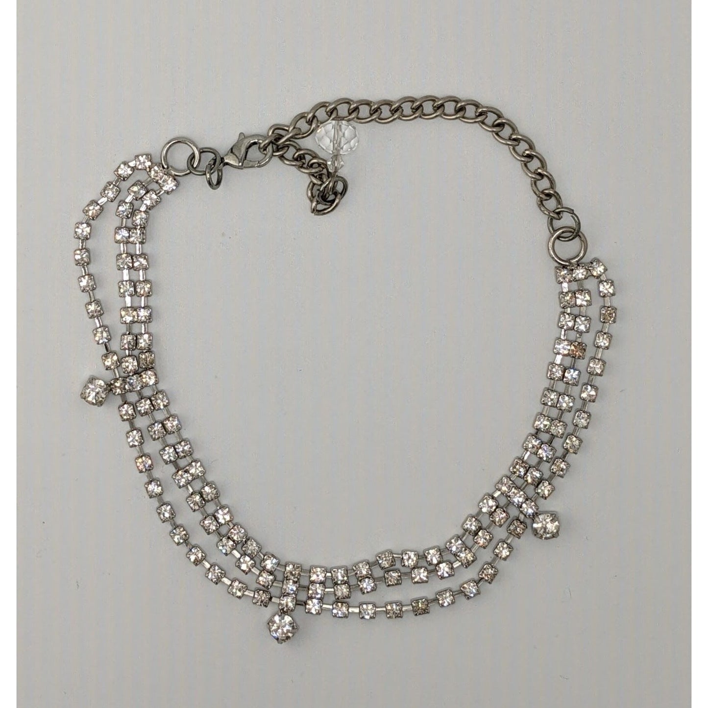 Vintage Glam Layered Rhinestone  Necklace