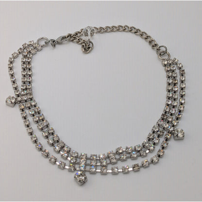 Vintage Glam Layered Rhinestone  Necklace