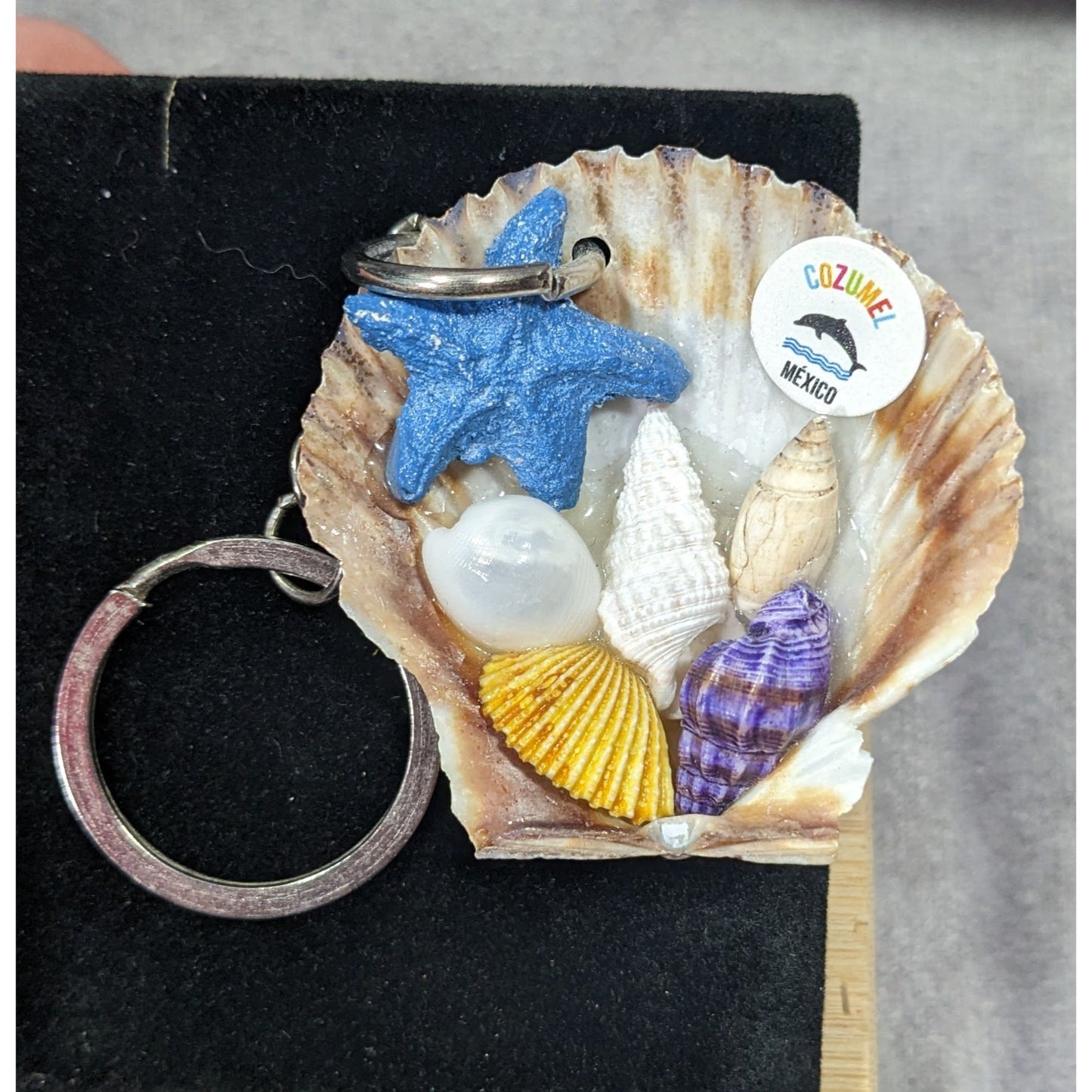 Cozumel Mexico Seashell Souvenir Keychain