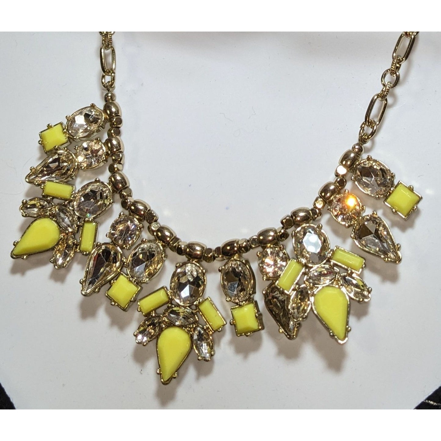 Perry Street Rocksbox Gold-Tone Necklace With Yellow & Clear Crystals