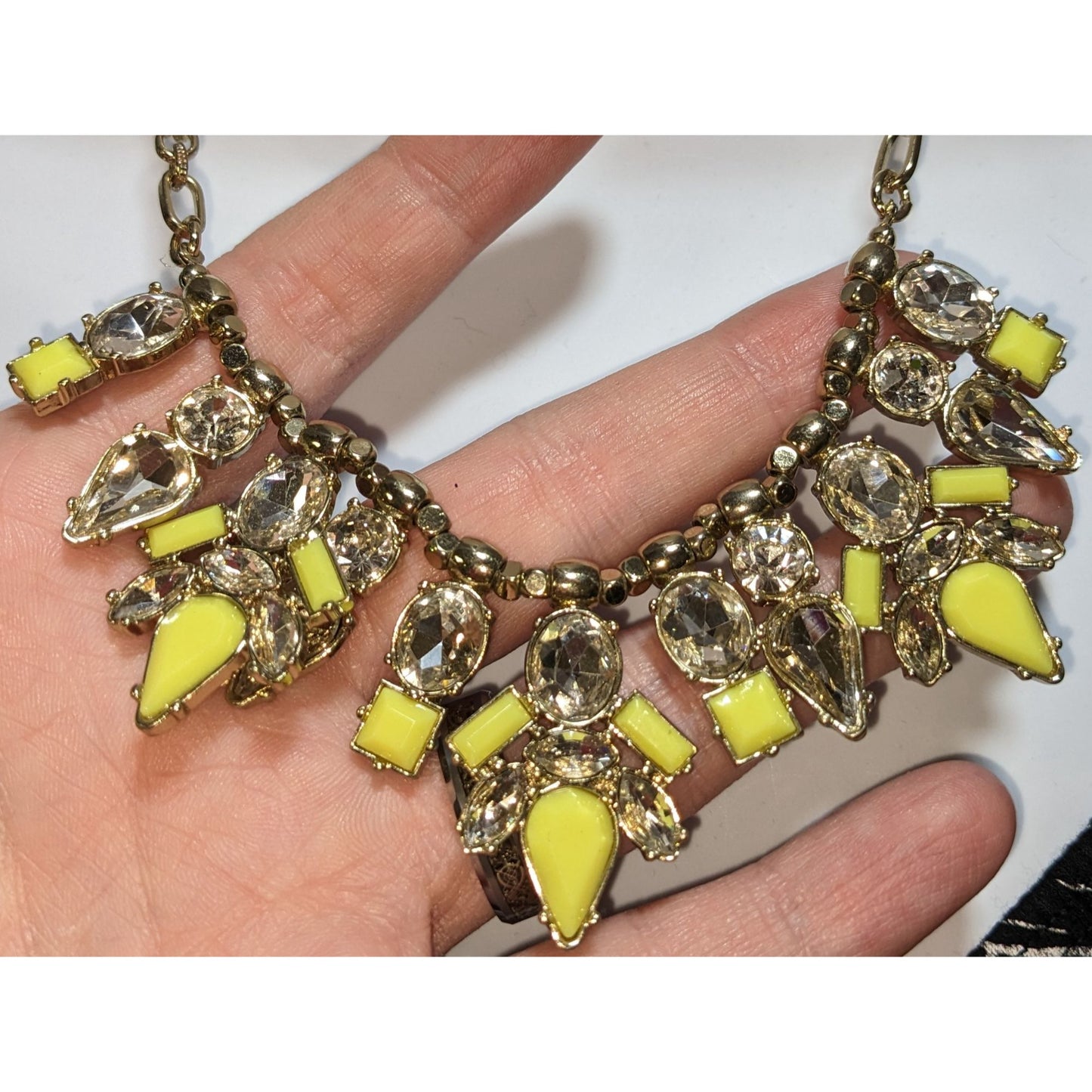Perry Street Rocksbox Gold-Tone Necklace With Yellow & Clear Crystals