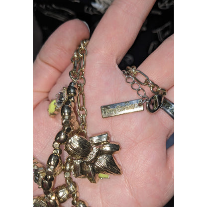 Perry Street Rocksbox Gold-Tone Necklace With Yellow & Clear Crystals