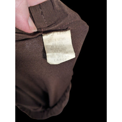 Vintage Nice Wear Brown Midi Skirt With Subtle Ruffle Edge