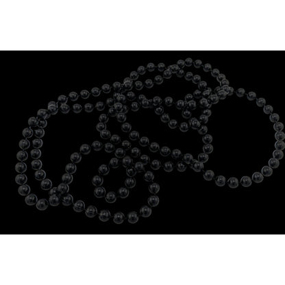Casual Gothic Long Black Opera Length Beaded Necklace