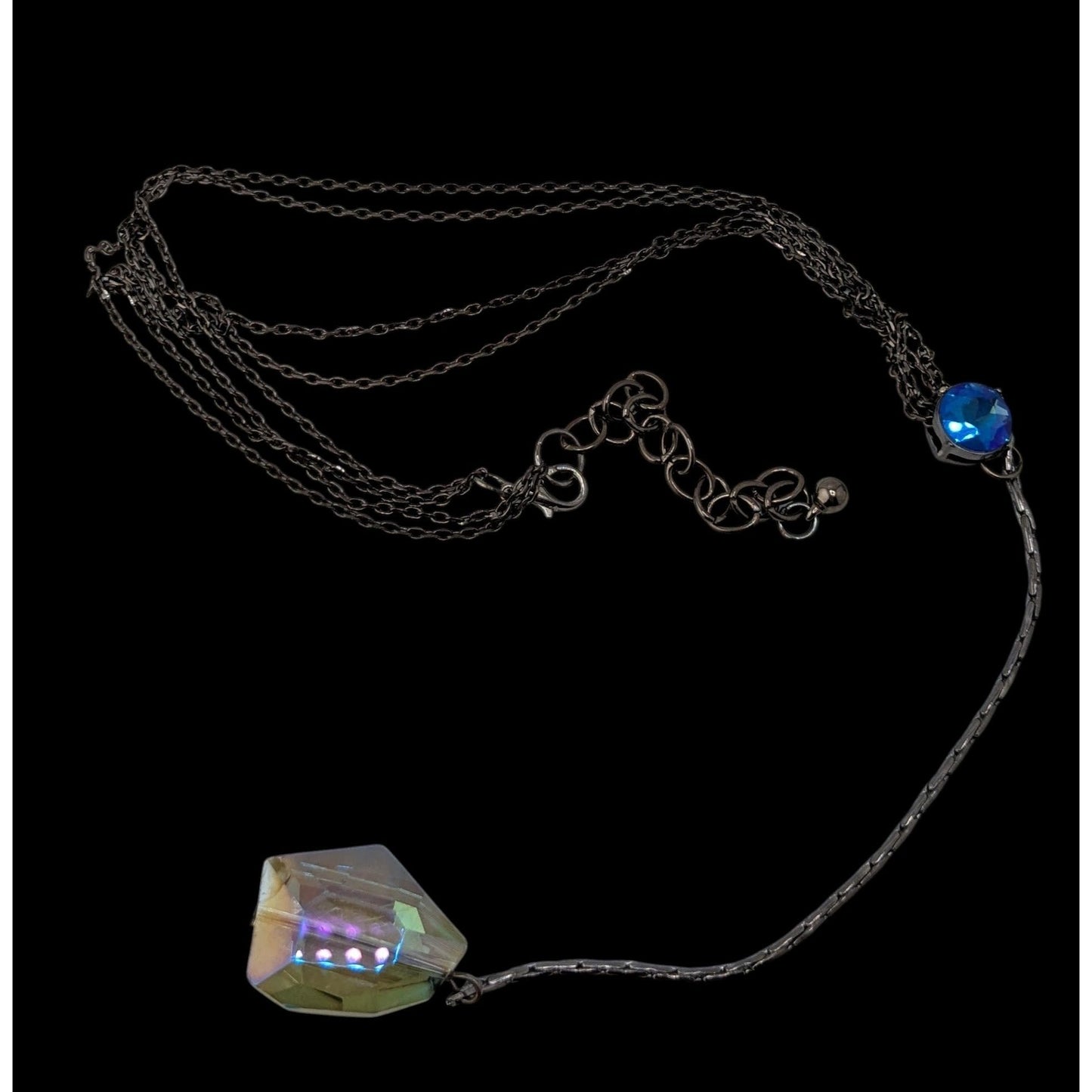 Y Drop Crystal Pendant Necklace