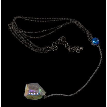 Y Drop Crystal Pendant Necklace