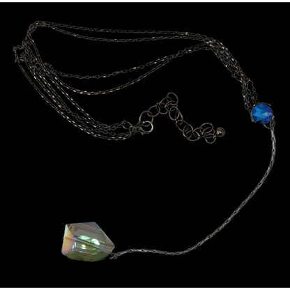 Y Drop Crystal Pendant Necklace