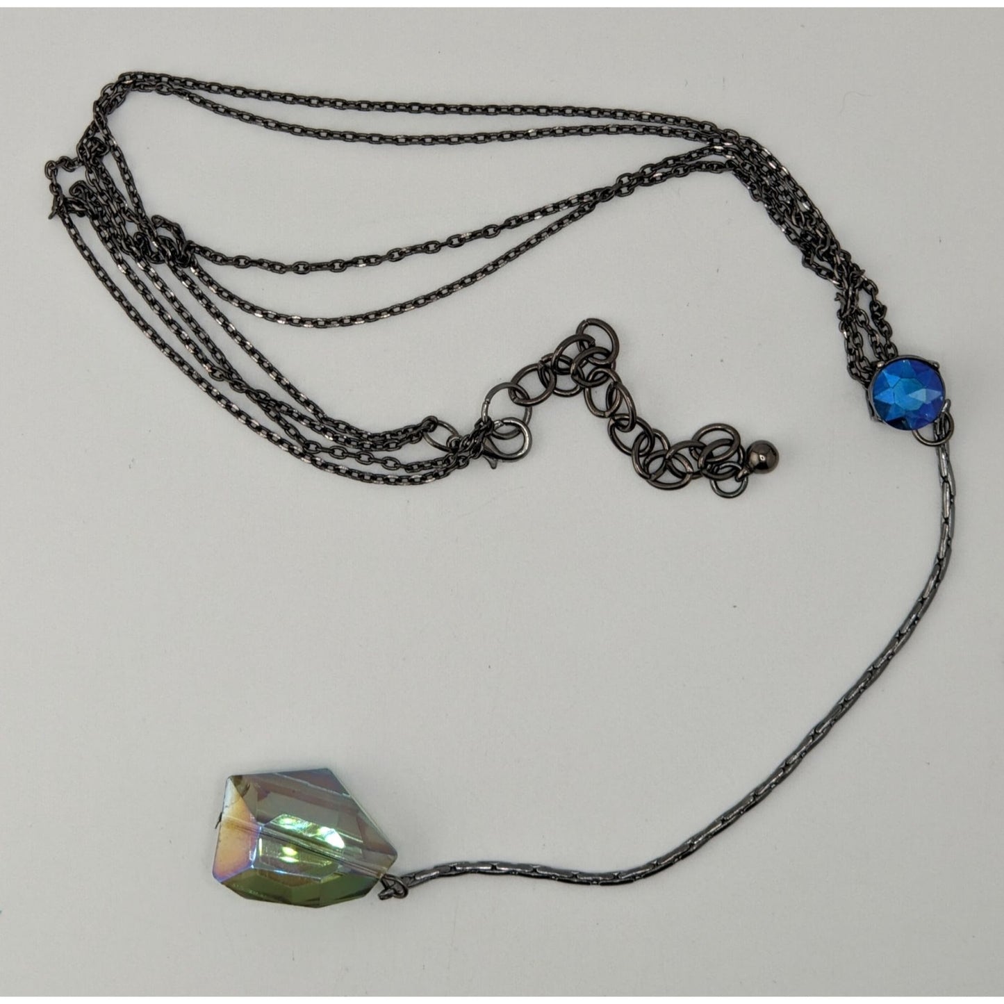 Y Drop Crystal Pendant Necklace