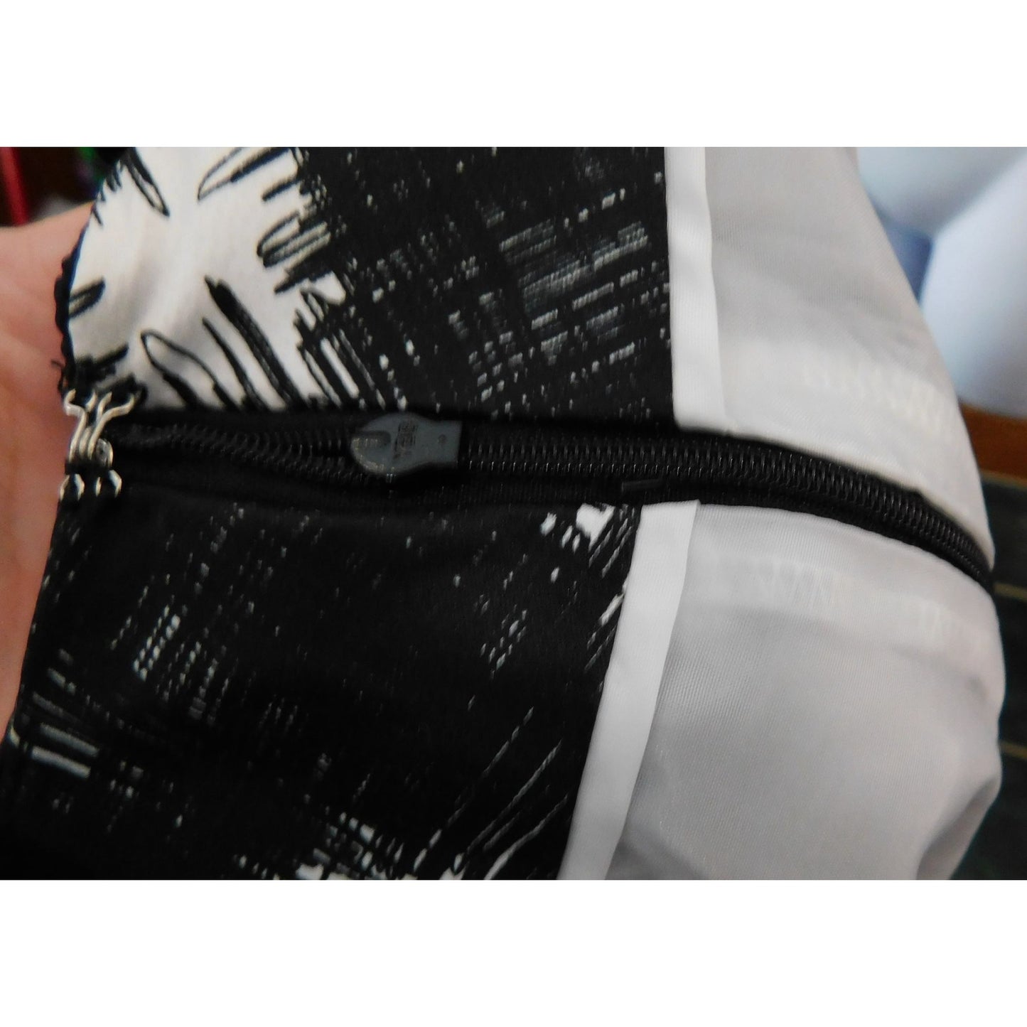 Worthington Black And White Live Wire Faux Wrap Skirt