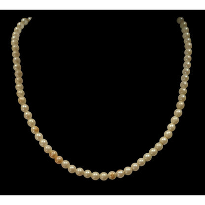 Vintage Faux Shimmer Pearl Beaded Necklace