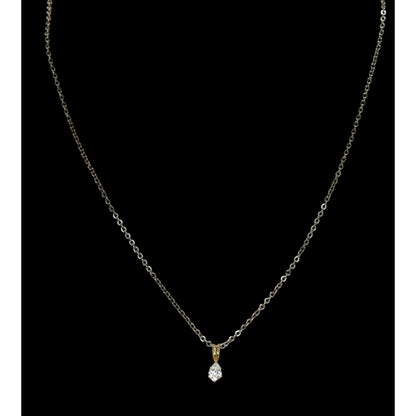 Cubic Zirconia Teardrop Pendant Necklace