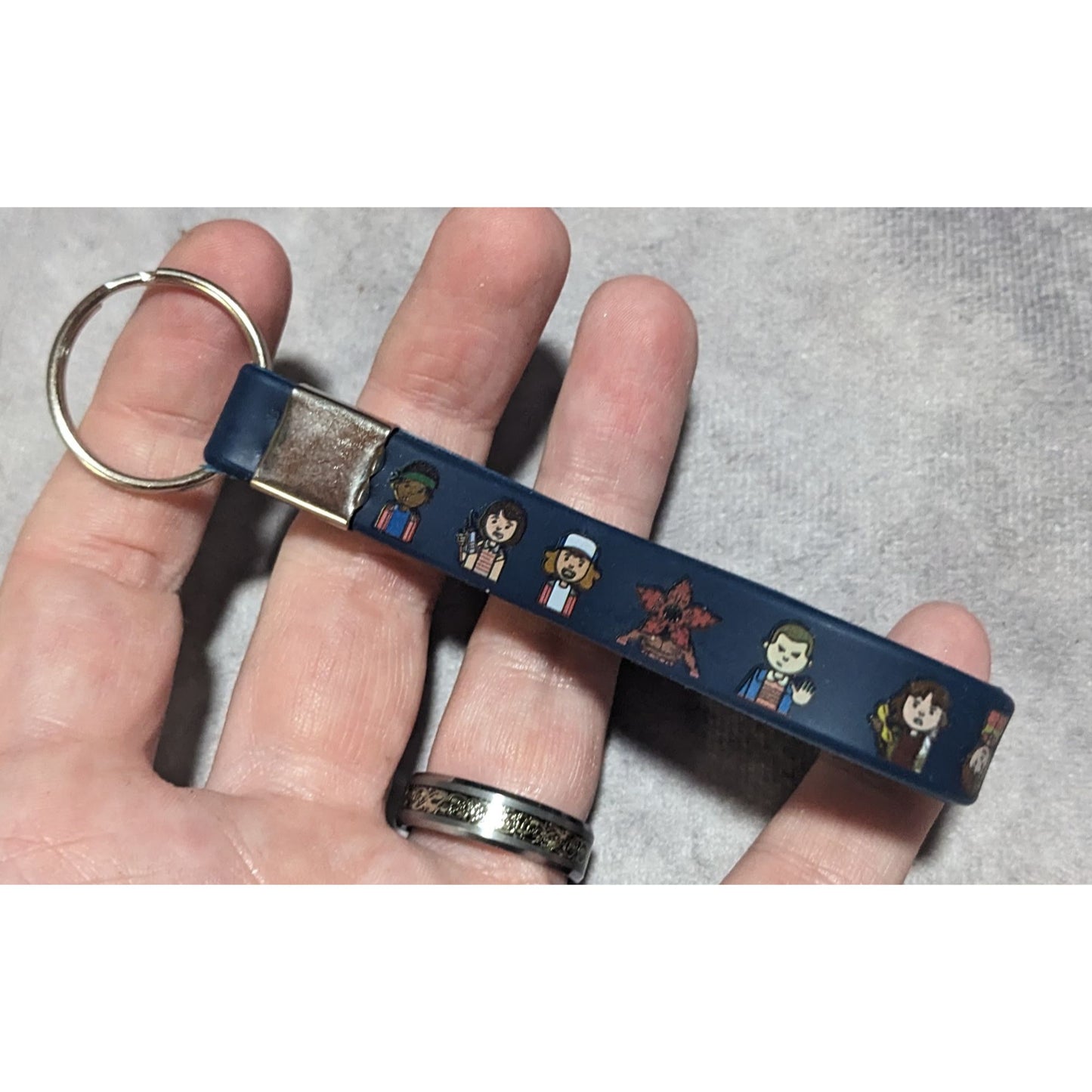 Geekcore Retro Stranger Things Chibi Character Keychain Official Licensed